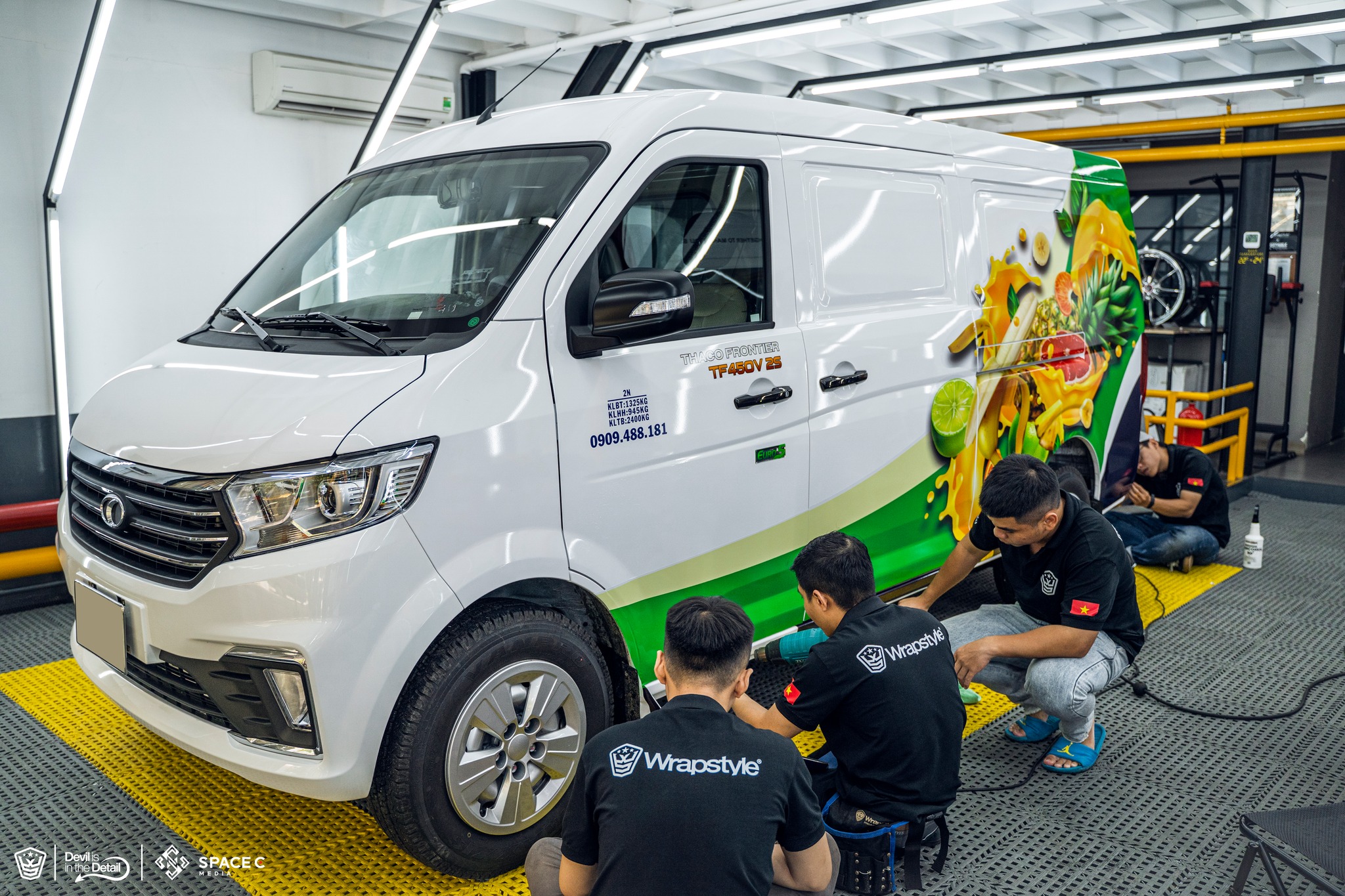 xe tải van TF450 2 chỗ dán decal