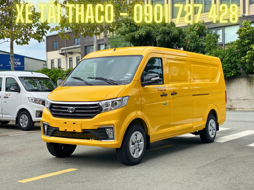 giá xe tải van thùng dài sơn màu vàng