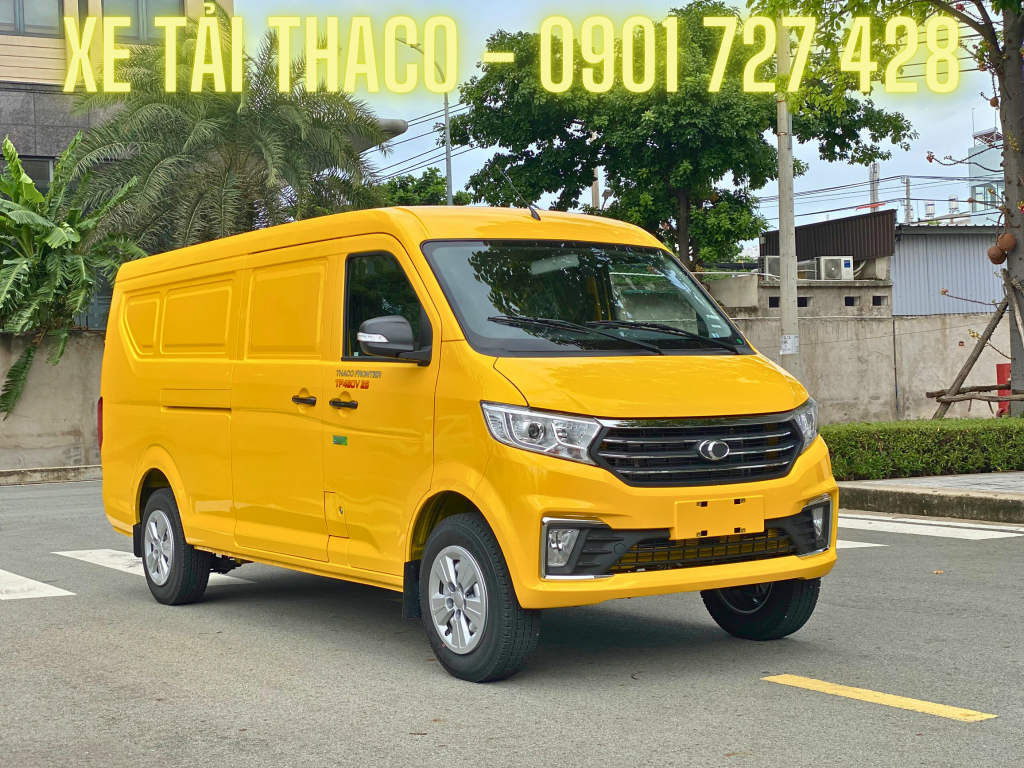 giá xe tải van thùng dài sơn màu vàng