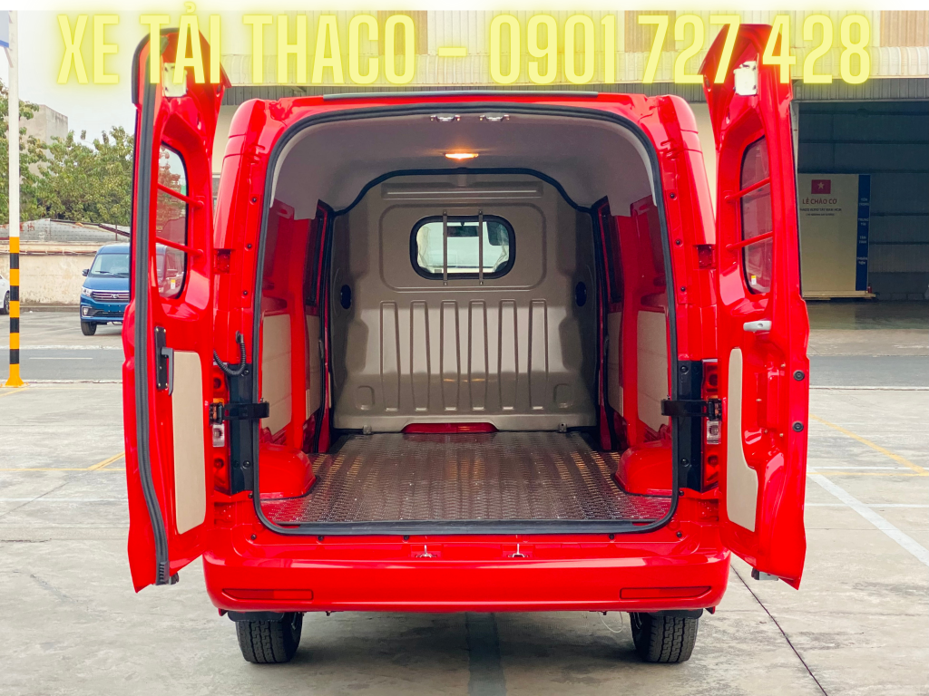 xe van thaco 2 chỗ sơn màu đỏ (4)