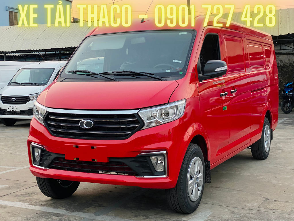 xe van thaco 2 chỗ sơn màu đỏ (4)