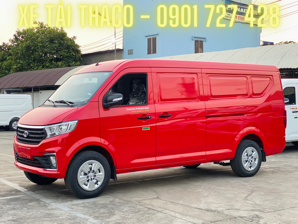 xe van thaco 2 chỗ sơn màu đỏ (4)